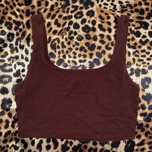 Forever 21 Brown Cropped Tank Top